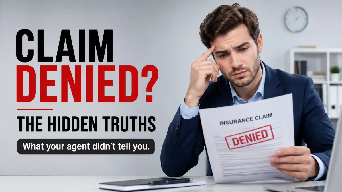 A professional man looking at insurance papers to understand the hidden factors that affect insurance claim approval.